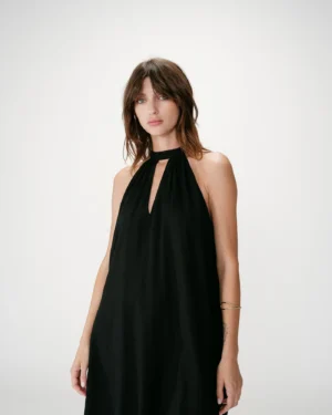 Whola Vestido Mini em Linho