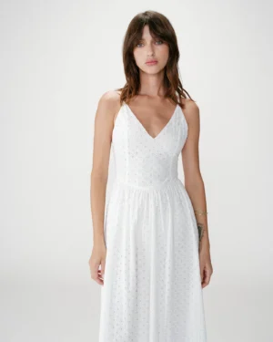 Wimala Vestido Comprido Bordado